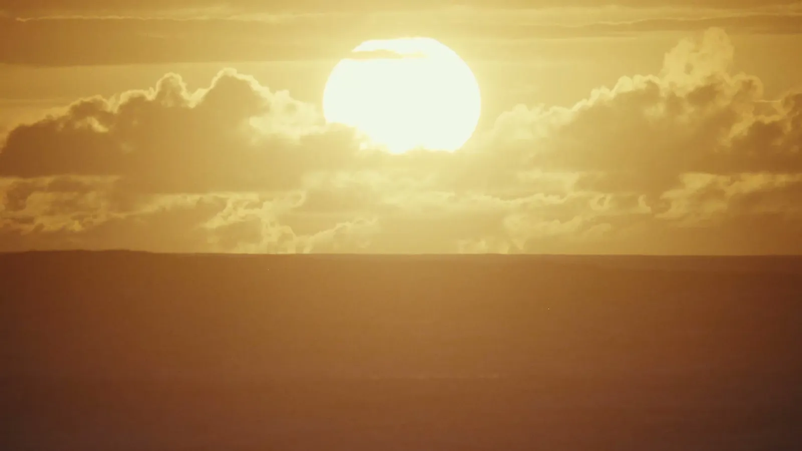 Golden hour over the ocean